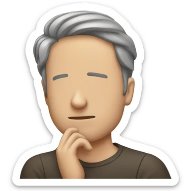 Man scratching head sticker