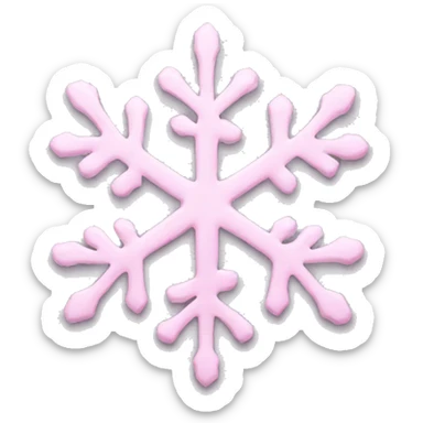 pastel pink snowflake  sticker