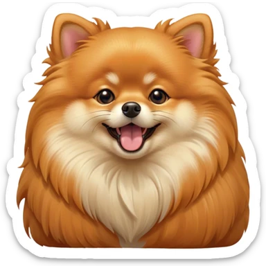 Cinematic Cute Yawning Orange Pomeranian Portrait Emoji, Head tilted slightly with a dramatic, wide-open yawn, showcasing a soft, fluffy orange Fur with a subtle shimmer, floppy ears slightly drooping, round brown eyes barely open in drowsy contentment, Simplified yet irresistibly adorable features, highly detailed, glowing with a soft, cozy glow, high shine, relaxed yet expressive, stylized with a touch of whimsy, bright and endearing, soft glowing outline, capturing the essence of a sleepy yet affectionate companion, so drowsy it feels like it could stretch right out of the screen and curl up for a nap! sticker