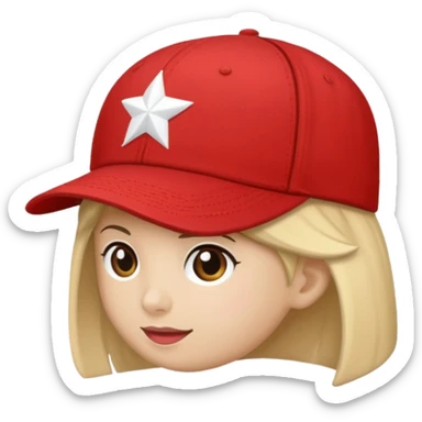 Hat with MAGA sticker