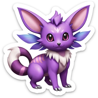 Shiny Furret-Espeon-Noibat-Noivern-Hybrid (Full body) sticker