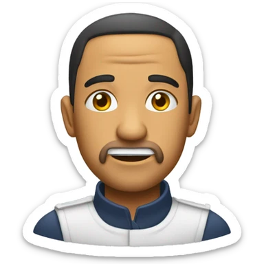 Una cara haciendo un puchero rogando  sticker