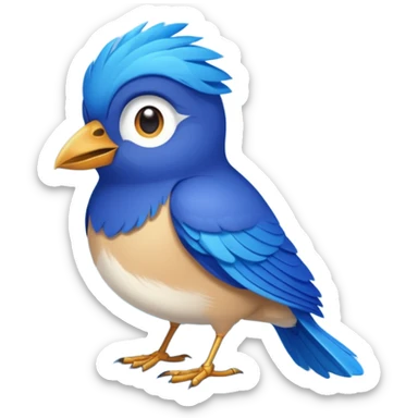 blue bird from Brazil, rio sticker