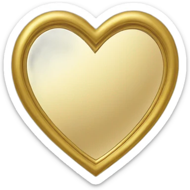 fancy gold heart mirror sticker