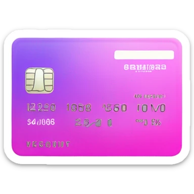 Vaporwave color themed credit card emoji, DO NOT INCLUDE NUMBERS OR TEXT sticker