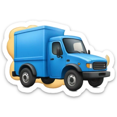 blue delivery truck sticker