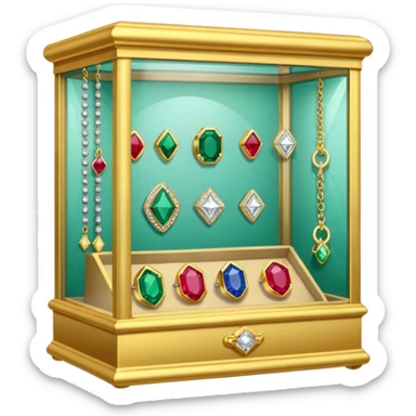 jewelry display case at Walmart sticker