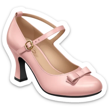 Soft pink Mary Jane shoes sticker