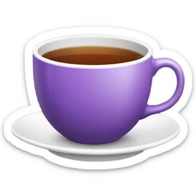 purple cup of tea sticker