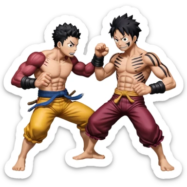 Katakuri vs luffy fight sticker