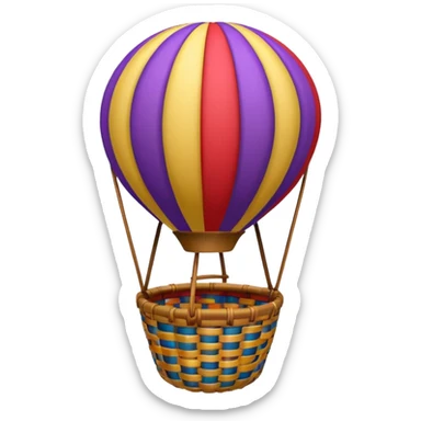 hotair balloon topdown sticker