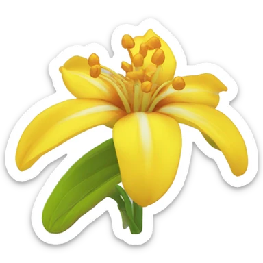 cempazuchitl yellow flower sticker