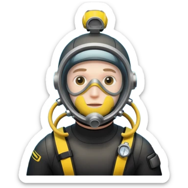 Underwater man sticker