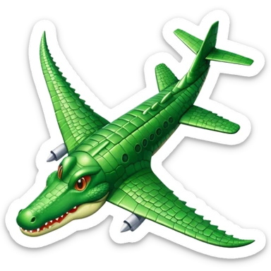 crocodile formed as a plane sticker