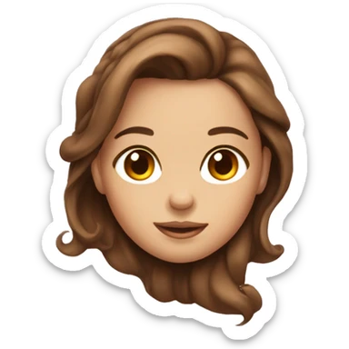 really pretty girl with brown hair sticker