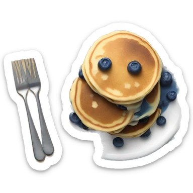 Blueberry pancakes with sugar  sticker