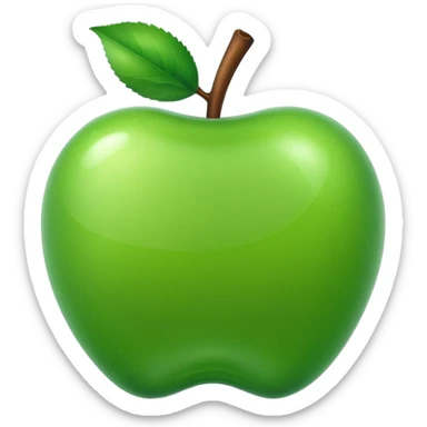 Green apple candy sticker