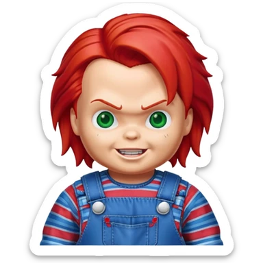 Chucky doll sticker