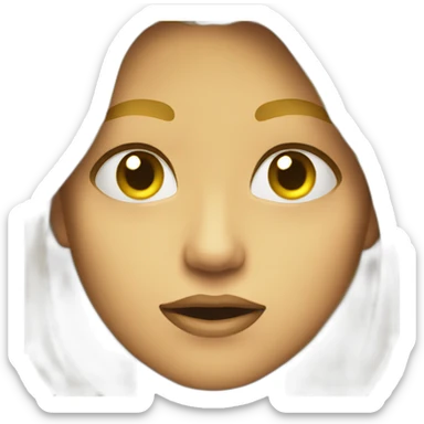 Yellow contempt face emoji non human sticker