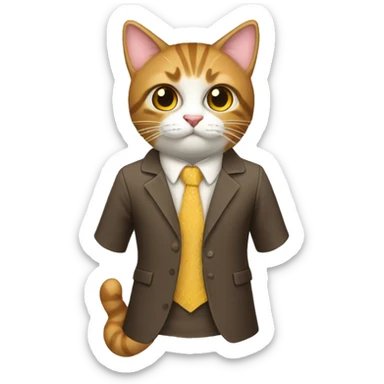 Um gato de vestido sticker