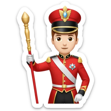 Parade Marchers, drum major sticker