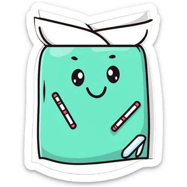 tissues and allergy medicine sticker