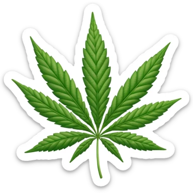 Emoji de una Hoja de marihuana  sticker