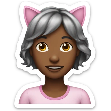 Girl with cat ears sticker