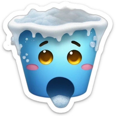 emoji Face with salt pouring out of mouth sticker