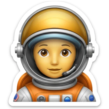 Astronaut helmet with Suggests a contained environment and communication. sticker