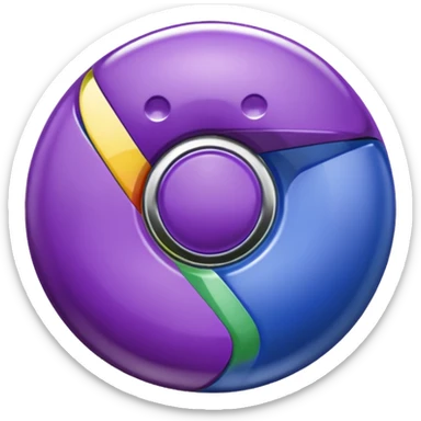 dark purple google chrome logo sticker