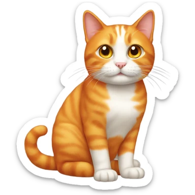 Orange cat  sticker