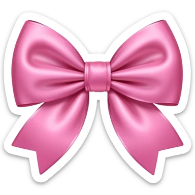 Pretty pink bow emoji sticker