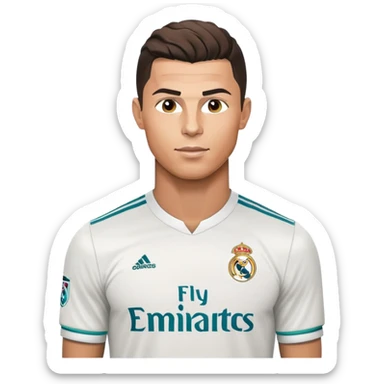 Cristiano Ronaldo con una camiseta del Madrid que ponga Valeria  sticker