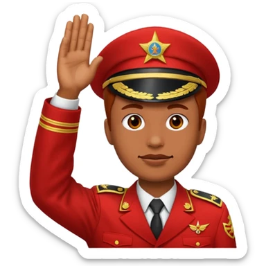 Red salute comrade! sticker