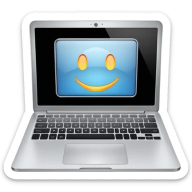 laptop working sticker