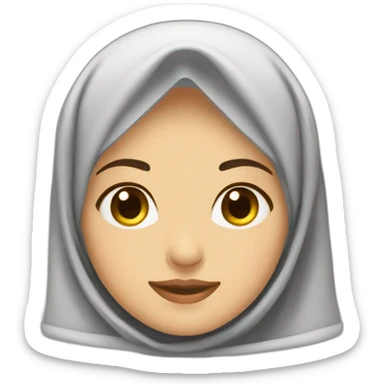 femme agée mosulmane avec hijab sticker
