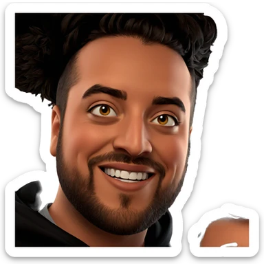 smiling bearded guy portrait sticker