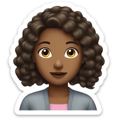 brunette girl self care sticker