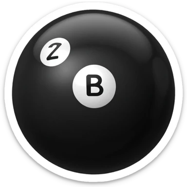 Black pull Ball with MB written on it. Nothing else no holes or anything. sticker