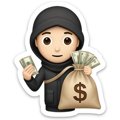 a thief as a stickman sticker