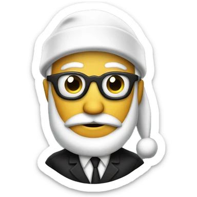 Spy with a santa hat sticker