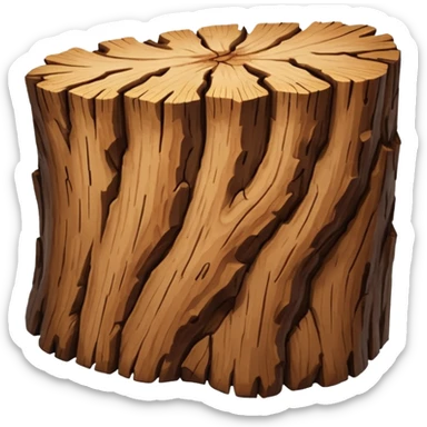 brown piece of oak bark sticker