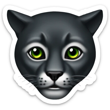 Animal pantera negra con ojos verdes sticker