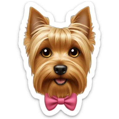 Yorkshire terrier wearing a bow tie  sticker