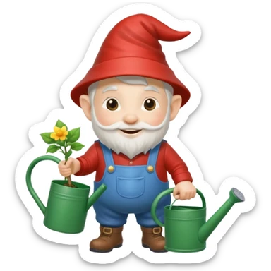 gnome with watercan sticker