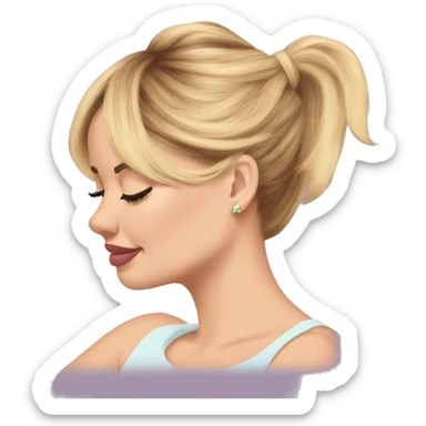 viral debby ryan tucking hair behind ear sticker