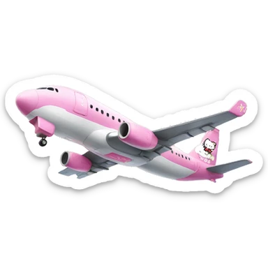Avión hello kitty sticker