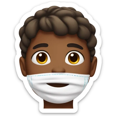 normal face with big birthmark on chin sticker