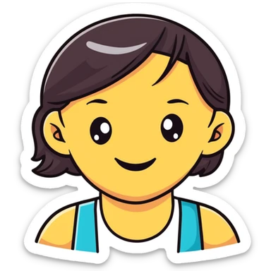 naughty girl making mischief sticker